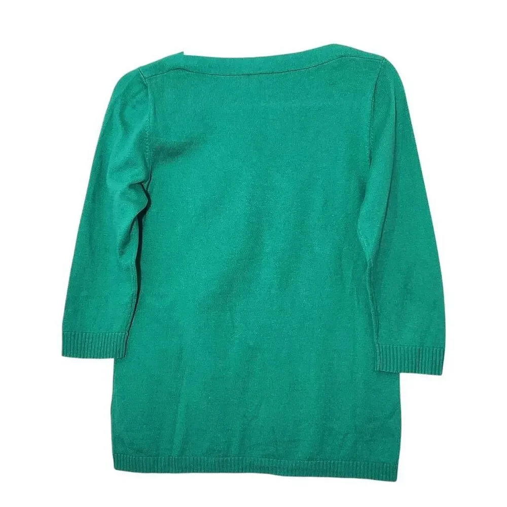 D&Co. Bundle of 2 Sweaters Size XXS Tan Boatneck Sweater Green Boatneck Sweater